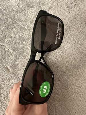 SPECSAVERS Brille Schwarz Eckig Sonnenbrille Gestell Modell: SUN RX 168 25672800