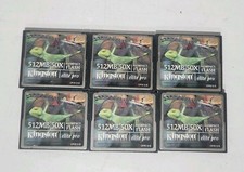  Lot of 6 Kingston 512MB Compact Flash Elite Pro CF/512GB-S Memory Cards