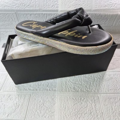 Cape Robbin Round Toe Platform Sandal Size 9 With Oil Spill/iridescent NIB