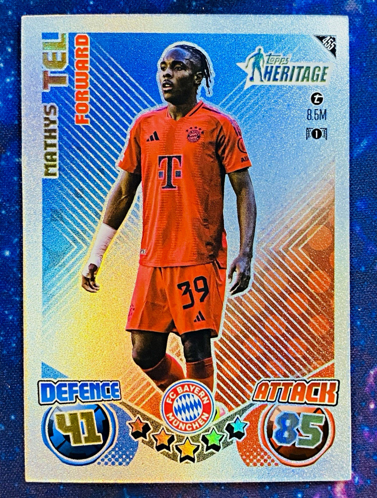 Topps Match Attax Topps Heritage Mathys Tel FC Bayern München Soccer #455