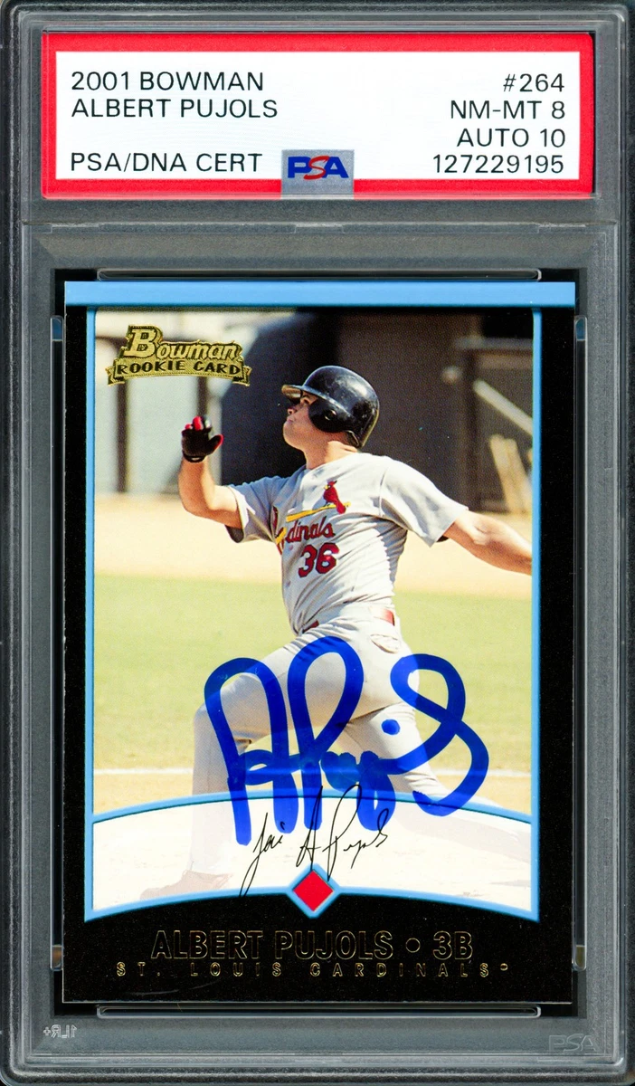 Bowman Albert Pujols Autographed Baseball Sports Trading Cards