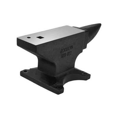 100lb Cast Steel Anvil w/ 4 Mounting Holes, Square & Round Hole, Metalsmith Tool
