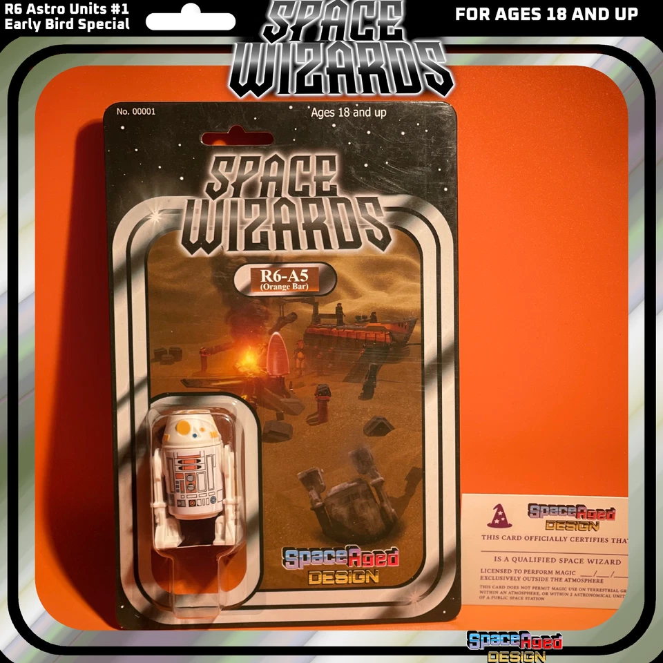 Early Bird Special 4-Set | Space Wizards R6 Astro Units #1 Robot Action Figures - Image 4 of 4