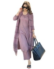 Women's Rayon Blend Solid Straight Kurta with Pant  Dupatta