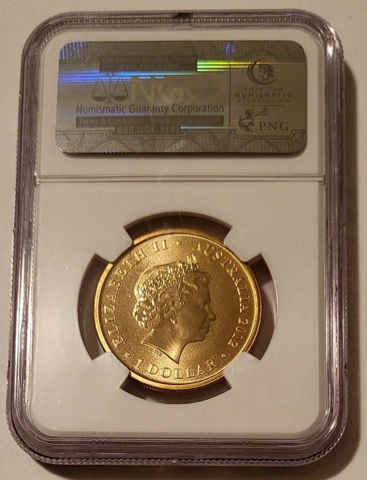 NGC Australia Elizabeth II 2012 P Dollar Christmas Unc MS70 (B) - Image 2 of 4