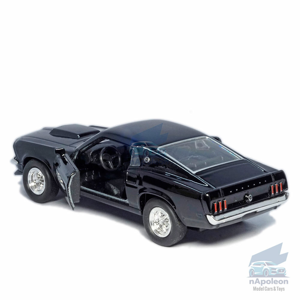 ミニカー 1969 Ford Mustang Boss 429 1969 Ford Mustang Boss 429 Black NEX Models 1/24 Diecast