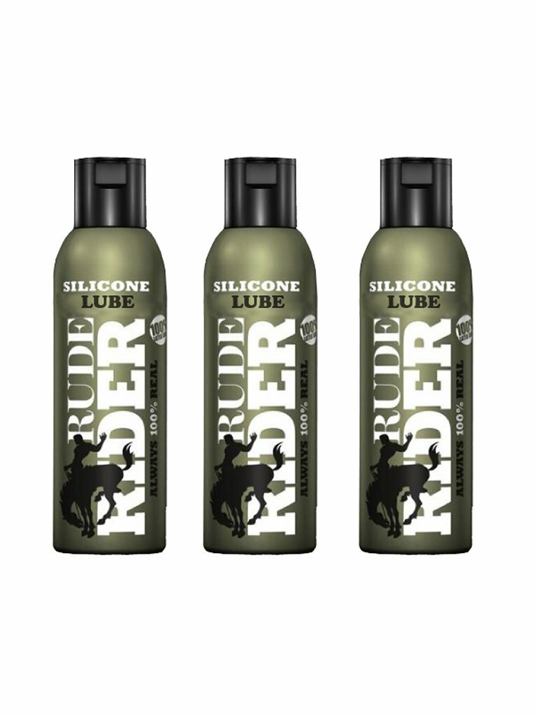 3 x 100ml/3.3oz RudeRider Rude Rider Silicone Lube Anal Personal ...