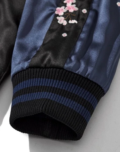 Herren Sukajan Wende Souvenir Jacke japanisches Muster Stickerei Kirin Sakura - Bild 23 von 47