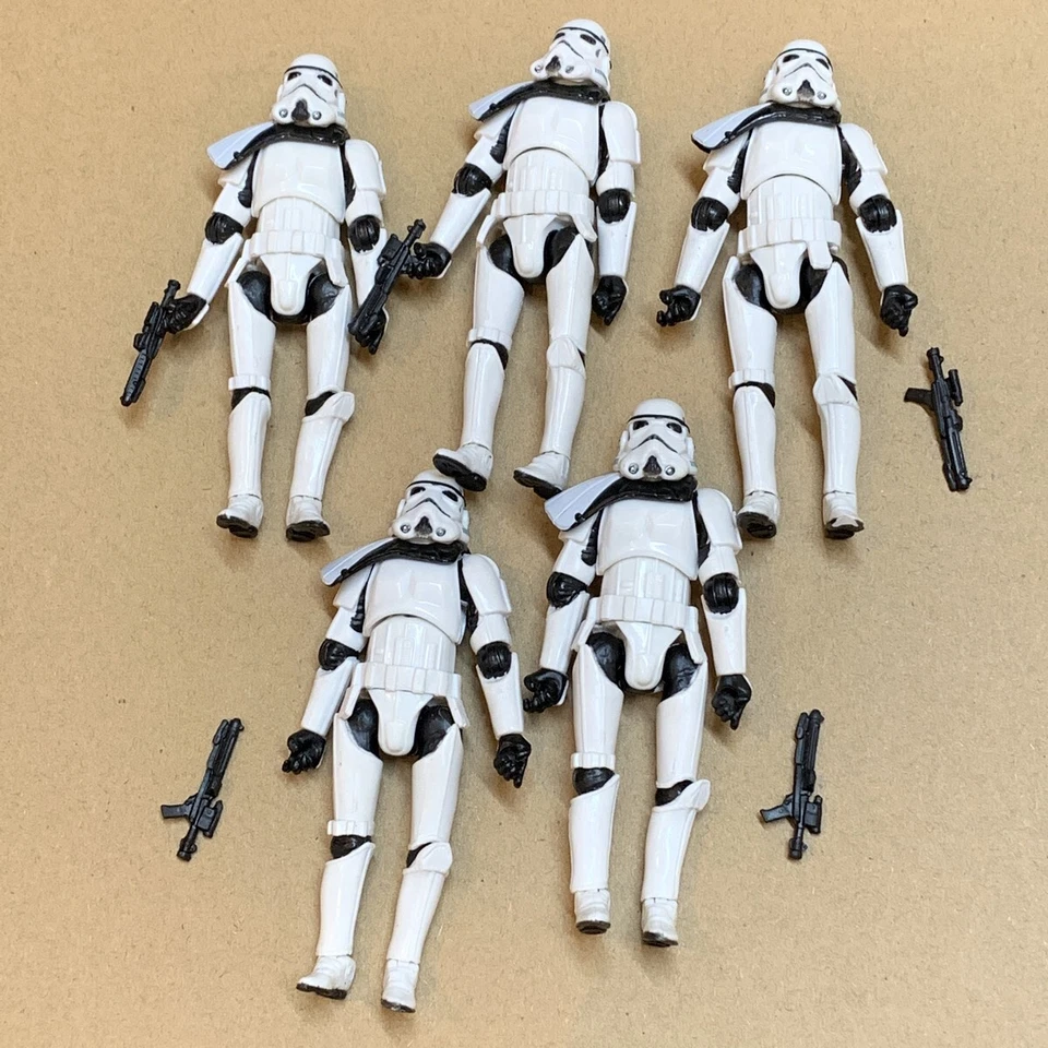 Lot 5pcs 3.75'' Star Vintage Sandtrooper Articulated Figure Chinese Version - Image 3 of 4