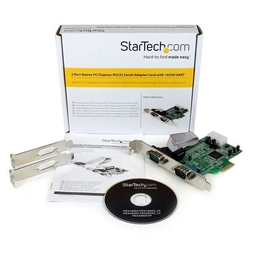 StarTech PEX2S553 2 Port Native PCIExpress RS232 Serial Adapter Card 16550 UART - Picture 5 of 5