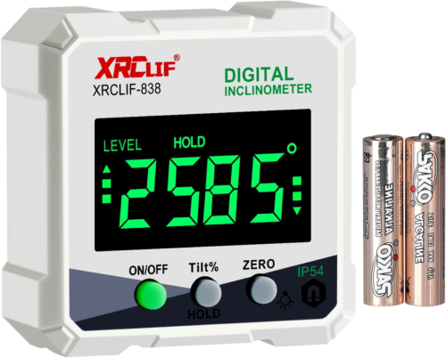 Digital Angle Gauge Meter, XRCLIF Magnetic Base Level Box Angle Finder Bevel for - 第 1/7 張圖片