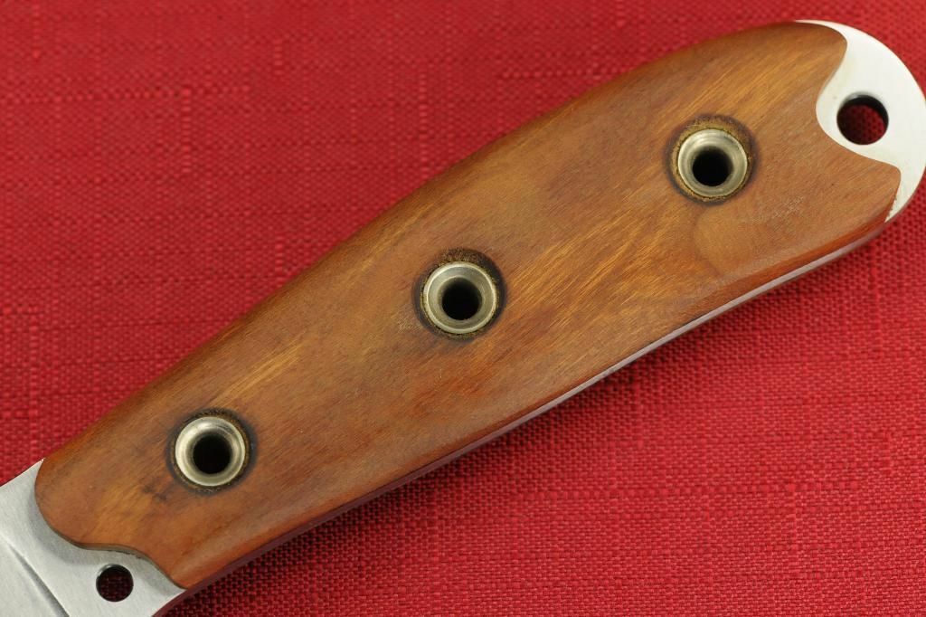 2011 Busse Custom HOG MUK .16" Convexed Satin Blade, Full Cherry Wood Handle