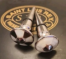 Lot of 2 Wine Bottle Stoppers - 2 Mother of Pearl 