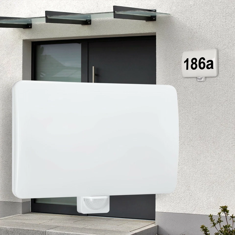 LED Aussenleuchte Hausnummer Beleuchtet mit Dämmerungssensor Aussenbeleuchtung - Bild 3 von 4