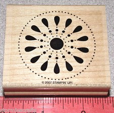 Flower Blossom Circle Design Large Unique Pattern by Stampin Up In the Spotlight