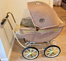 Vintage Wicker Baby Doll Carriage Pram Stroller 36" Tall
