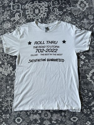 Travis Scott Road To Utopia Tee Cream Size Large Gilden Retagged