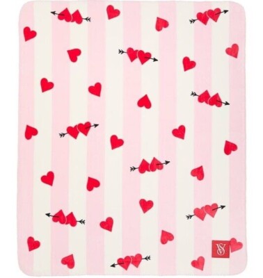 Victoria's Secret ハート柄ブランケット VICTORIA'S SECRET- VALENTINE'S DAY EDITION 2025- COZY FLEECE