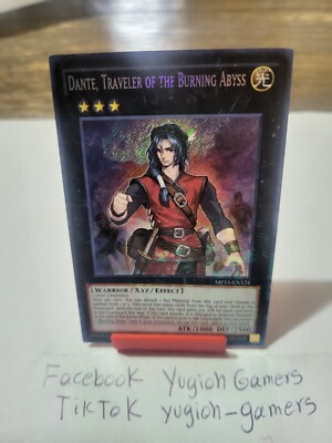 dante yugioh card Yu-Gi-Oh Dante Traveler Of The Burning Abyss MP15 Secret Rare Heavy Played