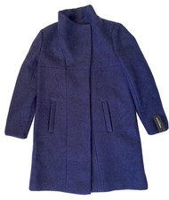 Kenneth Cole Wool Blend Peacoat Ladies Navy Size L #ref102