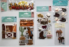 Jolee's Scrapbooking Stickers, WESTERN HORSE COWBOY THEME, You Pick, some Rare!