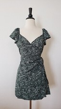 Urban Outfitters Dress New Size Medium Green Polka Dot Wrap Coastal Granny