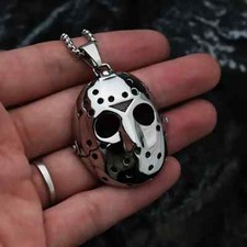 FRIDAY THE 13TH JASON VOORHEES MASK NECKLACE ON BALL CHAIN