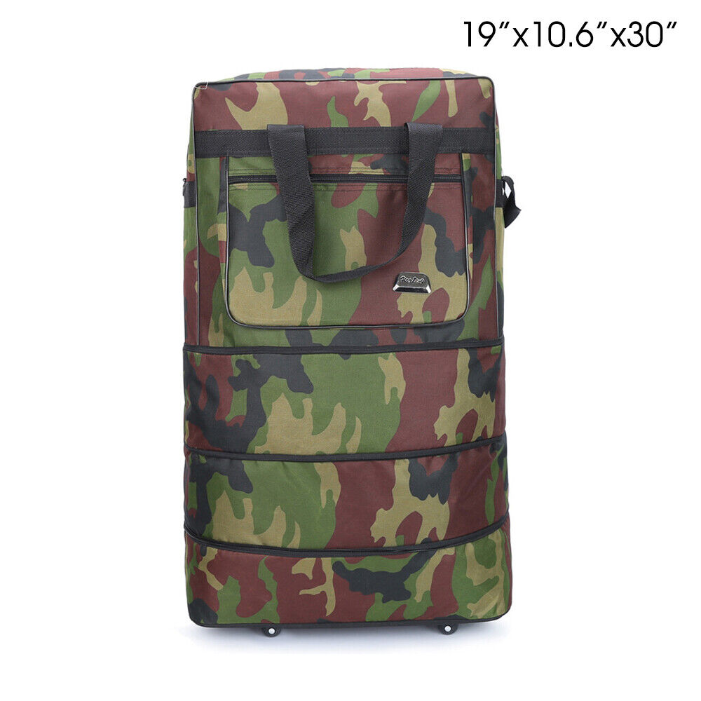 30" 32" 34" 42" Expandable Rolling Duffle Bag Wheeled Luggage Foldable Suitcase 