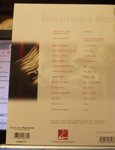 Clarinet & CD Broadway's Best 15 favority Songs with CD Acc, retail $10.95 new - Picture 2 of 5