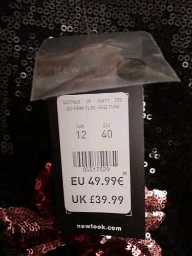 New Look S12 winter moody floral Sequin Shift Dress Cocktail Party Knee Length - Picture 17 of 22
