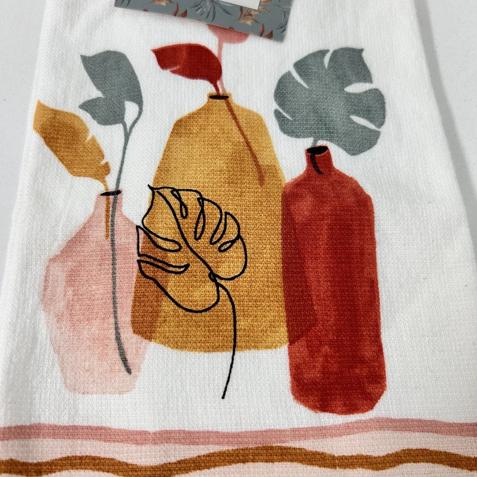 NUEVO Lisa Audit Art Sierra Jarrones Toalla de Té 16”x26” Figura 2 en 1 Propósito Kay Dee Foto 3 de 4