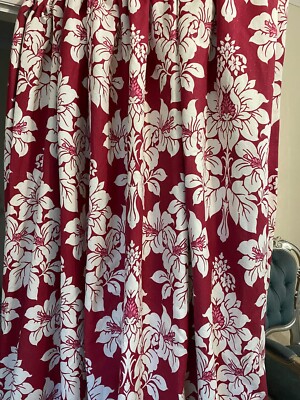 Rideaux Plissés Laura Ashley Lin Canneberge - Doubles Pinces 89’x102’