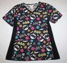 Ladies BATMAN medical scrub shirt top Size small