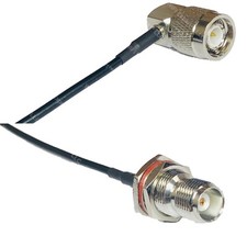 RG174 TNC Male Angle to TNC FEMALE BULKHEAD Coax RF Cable USA-Ship Lot