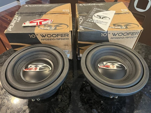 2 NOS Rockford Fosgate Punch HX2 RFD2210 10" Subs Subwoofers