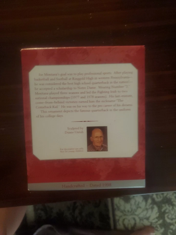 Adornos con sello DAN Marino y Joe Montana a la venta. 6 dólares para ambos. Foto 3 de 4