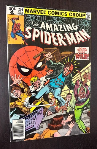 AMAZING SPIDER MAN #206 (Marvel Comics 1980) -- Bronze Age Superheroes -- FN