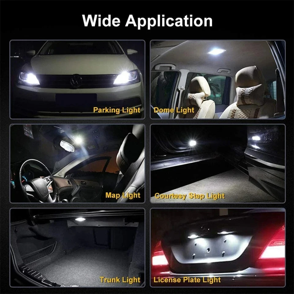 X2 Ampoule W5W LED T10 Anti Erreur COB 360° 5000K 168 - 194 0.36W 0.03A - Photo 3/4