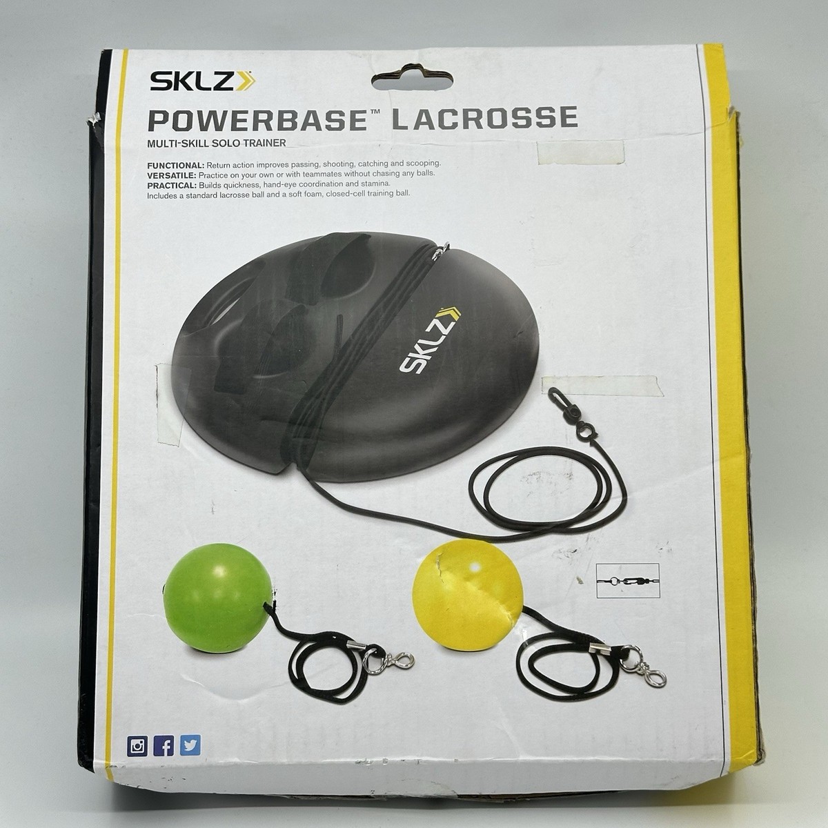 New Skilz Powerbase LaCrosse Multi Skill Solo Trainer NIB Passing
