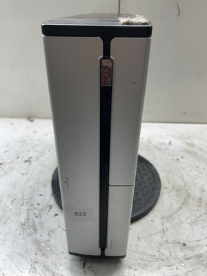 Retro Black and Silver Slim mATX Desktop Computer Case