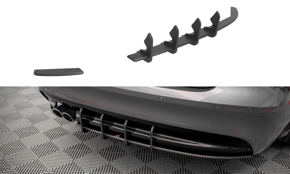 Diffuseur arriere Maxton Street Pro pour Jaguar XF R-Sport Mk2 noir