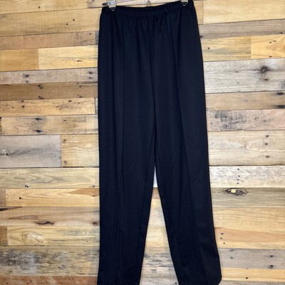 Easy Essentials Pants Women s Large Black Elastic Waist Casual Comfort