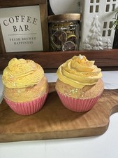 Set Of 2 fake bake prop cupcakes