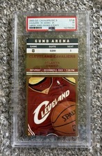 LEBRON JAMES ROOKIE SEASON 2003 DECEMBER 6 NBA TICKET STUB CLEVELAND PSA 1.5