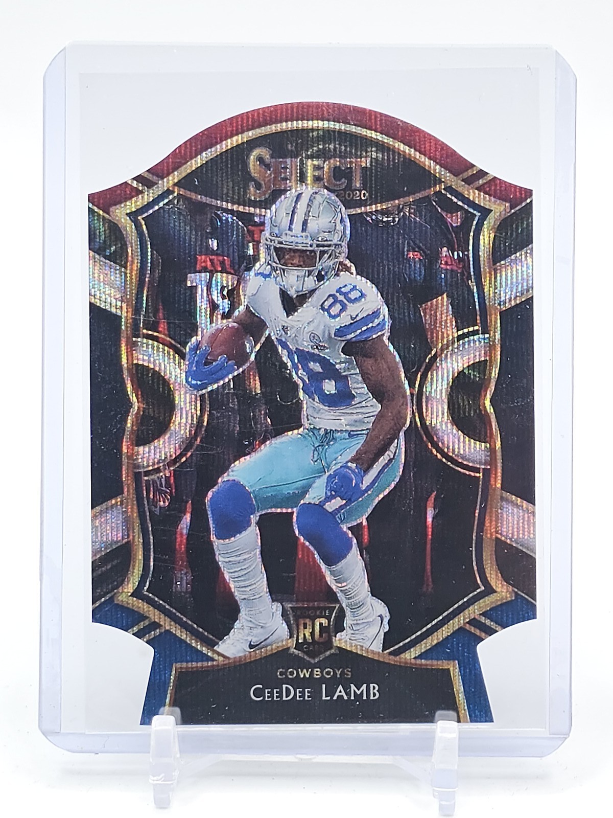 CEEDEE LAMB 2020 SELECT TRI-COLOR DIE-CUT CONCOURSE ROOKIE RC COWBOYS Q6988