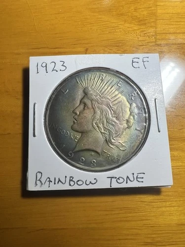 1923 Silver Peace Dollar XF/AU Color Tone CHEAPEST ON EBAY!