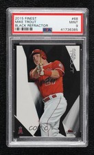 2015 Topps Finest Hot Box Black Refractor Mike Trout #68 PSA 9 MINT gp1