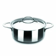 IBILI Noah Casserole with Lid, Stainless Steel, Silver, 20 x 20 x 7 cm