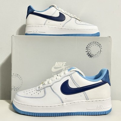 Nike Air Force 1  07  White University Blue  Men s Size 9 B-Grade Sneakers