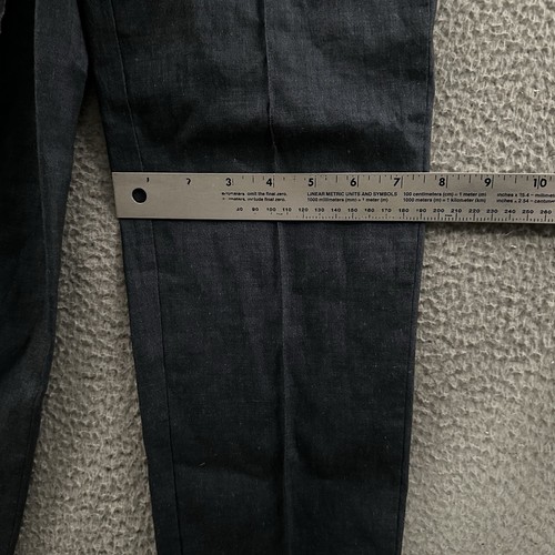 Gigli Womens Pants Blue Size 40 High Rise Dress Pant Career Office Linen Blend - 第 12/19 張圖片